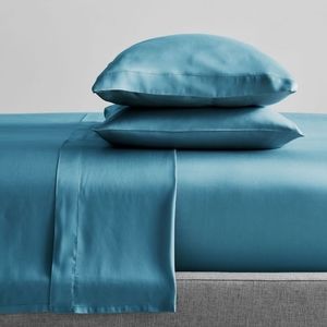 NWT [West Elm] Tencel Blue Teal King Pillowcases